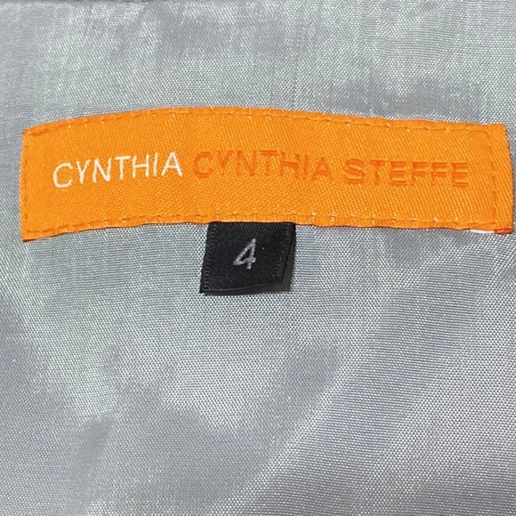 Cynthia Steffe Gray Wool Blend Short Sleeve Laser Cut Side Pockets Dress Size 4 - Picture 7 of 10